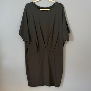 Gray Athleta Pronto Pleated Oversized T-Shirt Dress Size XL Super Soft